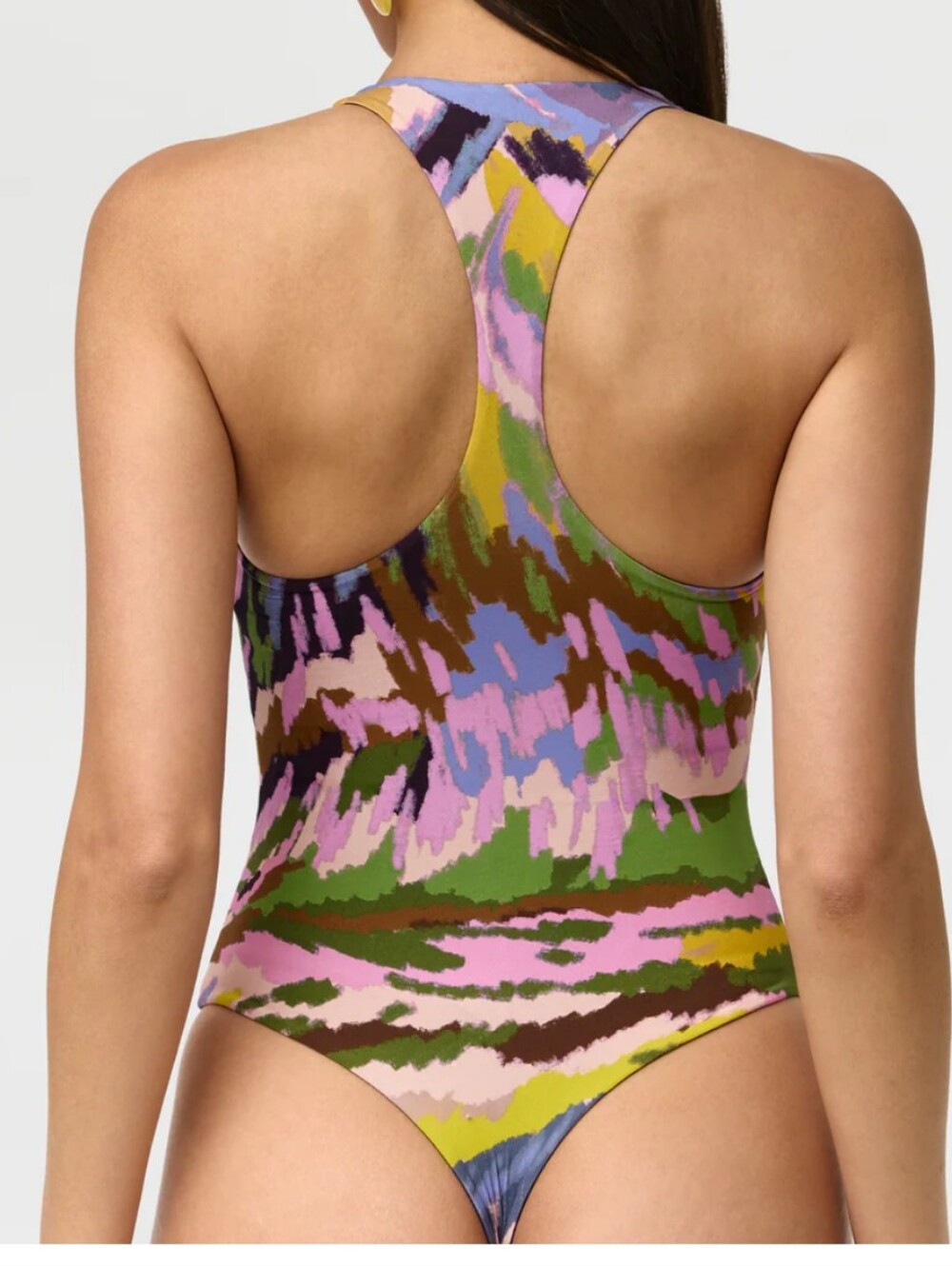Abstract Racerback Bodysuit - Picture 2 of 2